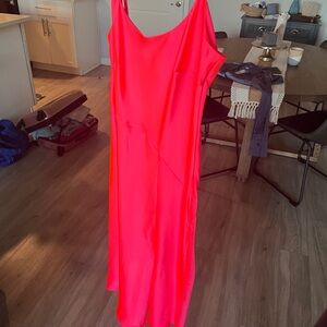 A New Day Hot Pink Satin Dress